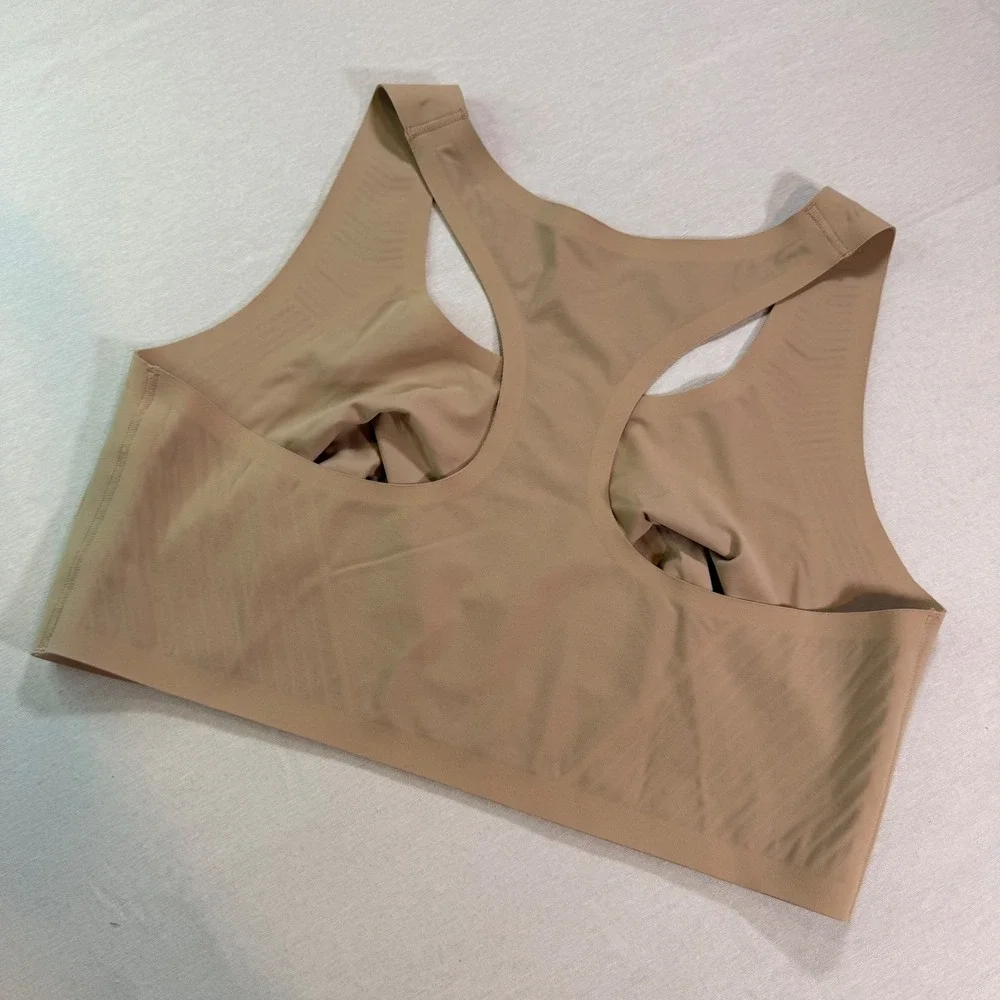 Auden Racerback Bralette Bra Women XXL Tan Bonded Unlined Luxury